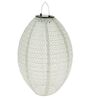 Tekstylny lampion z solarną diodą LED, biały, 35 x25 cm