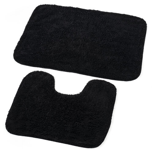 Dywaniki łazienkowe Julius czarny, zestaw 2 szt. 70 x 50 cm, 50 x 40 cm