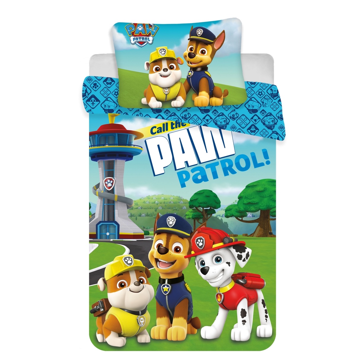 Obrázok Detské bavlnené obliečky do postieľky Paw Patrol 121 baby, 100 x 135 cm, 40 x 60 cm