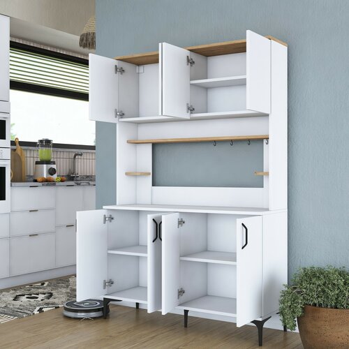 Schrank Jevy Walnut and White