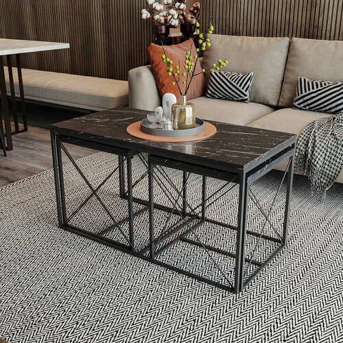 Couchtisch Defne Black Marble