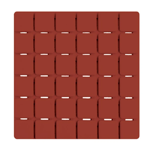 Suport antiderapant Spirella QUADRO, teracotă, 13 x 13 cm, 5 buc.