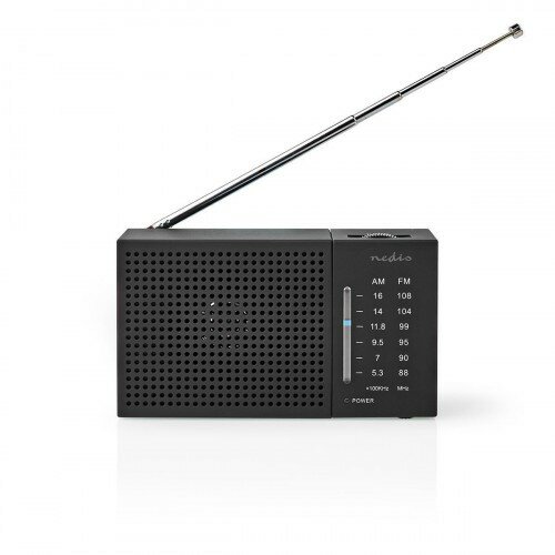 Obrázok Prenosné rádio - RMS 0,5W / AM/FM / 2xAA NEDIS RDFM1200BK BLACK