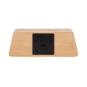 Ceas de masă Karlsson 5931 de design cu LED / ceas cu alarmă 19 cm , bambus