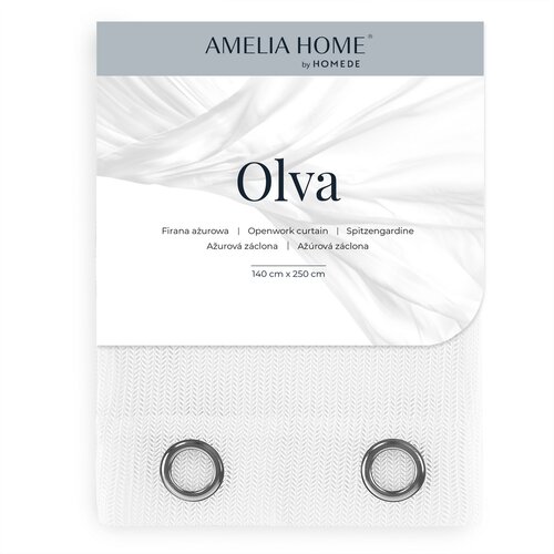 Zavesa AmeliaHome Eyelets Olva, 140 x 250 cm
