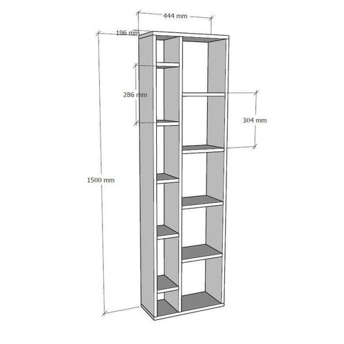 Bibliotecă Tomi Sapphire Oak