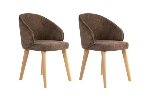 Set de scaune de sufragerie Bentley Brown and Light Oak, 2 buc.