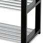 Schuhregal 4 Etagen, Schwarz, 80 x 30 x 73 cm