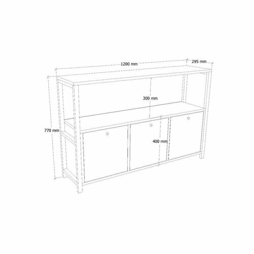 Schrank Nero v2 Atlantic Pine and Black