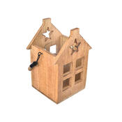 Felinar din lemn de mango 4Home Shining Star, 18 x 15 x 25 cm