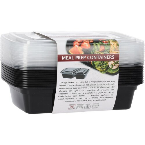 Excellent Houseware Zestaw pojemników plastikowych 1200 ml, 10 szt.