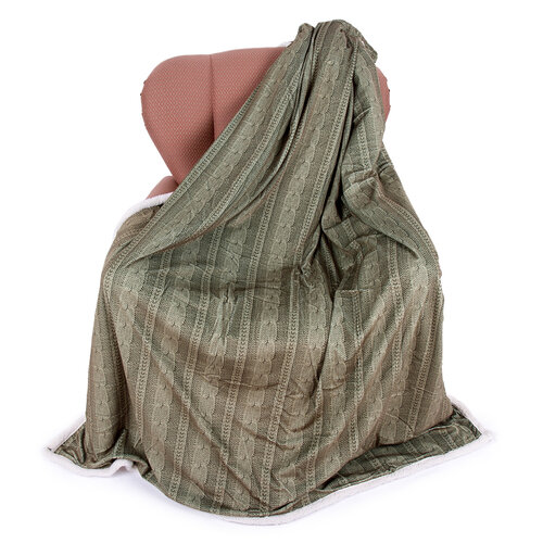 Pătură imitaţie de blană Agnello, verde, 150 x 200 cm