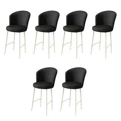 Set de scaune de bar Fora Black and White, 6 buc.