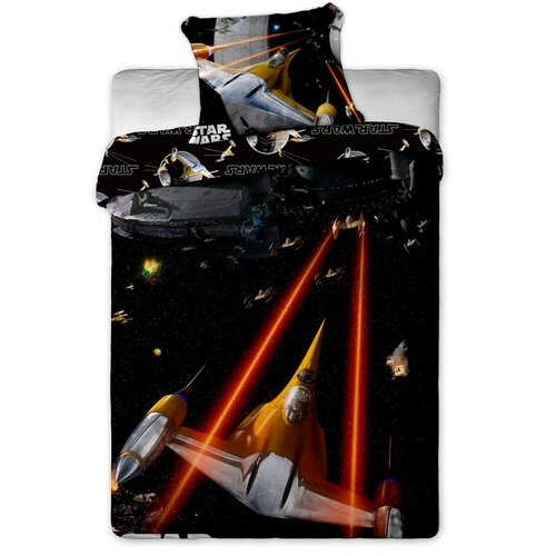 Gyermek pamut ágynemű garnitúra, Star Wars Spaceship, 140 x 200 cm, 70 x 90 cm