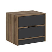Stolik nocny Elina Walnut Anthracite