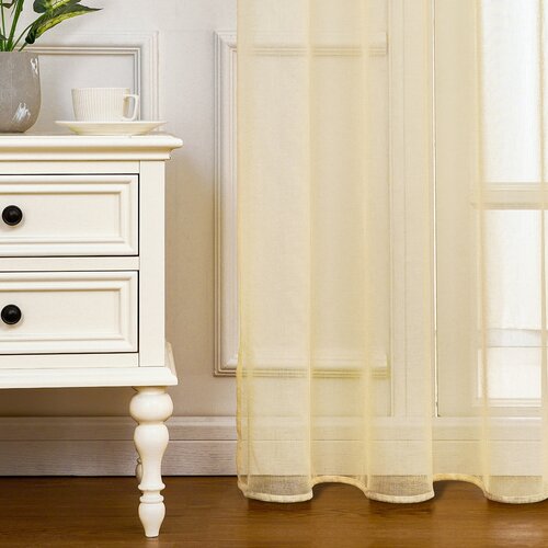 4Home Voile-Gardine Wienna Creme, 150 x 250 cm