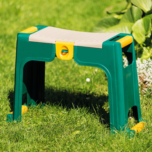 Zahradní stolička/klekátko, zelená