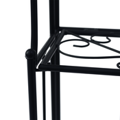 Klappbares Metallregal Manulo, Schwarz