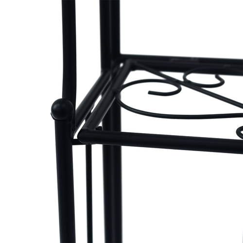 Klappbares Metallregal Manulo, Schwarz