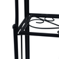 Klappbares Metallregal Manulo, Schwarz