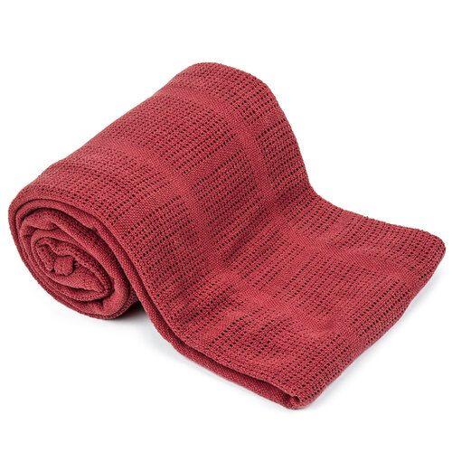 Bavlněná deka červená, 150 x 200 cm