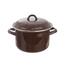 Orion emajlirani lonec s pokrovom Brown LEM, 2,5 l