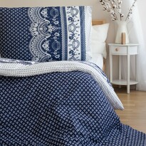 Jerry Fabrics Bettwäsche Polybaumwolle Canzone blue, 2 Stk 140 x 200cm, 2 Stk 70 x 90 cm