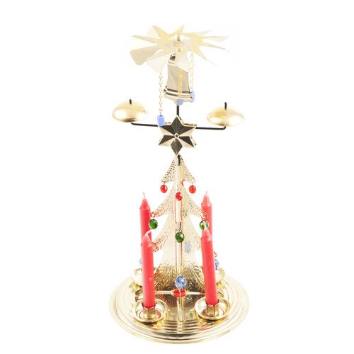 Традиційний дзвіночок-ангел Дерево золотий, 30 см