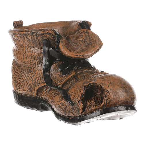 Blumenübertopf Schuh, 21 x 11 x 11 cm, Polyresinbraun  ,