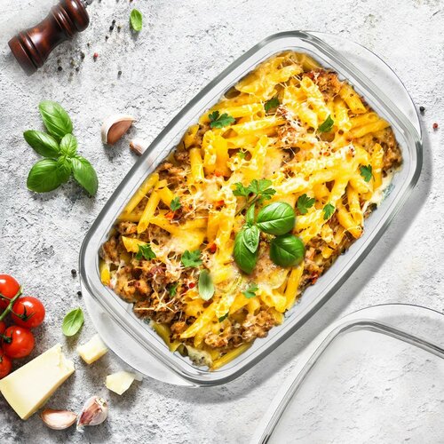 Orion Скляна форма для запікання з кришкою прямокутна, 32,5 x 20 x 13 см