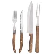 Orion Steak Set - Messer, zweizinkige Gabel, Gabel, Schneidebrett, 15 Teile