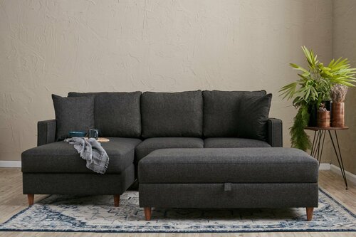 Sofa narożna Eva Lewa Antracyt