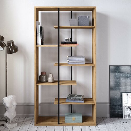 Knihovna Presto Black and Walnut