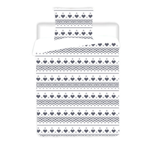 4Home Pościel flanelowa Nordic Love, 140 x 200 cm, 70 x 90 cm