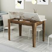 Esstisch Kiev White and Walnut
