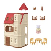 Sylvanian families 5400 - casă cu turn șiacoperiș roșu Sylvanian families 5400 - casă cu turn șiacoperiș roșu