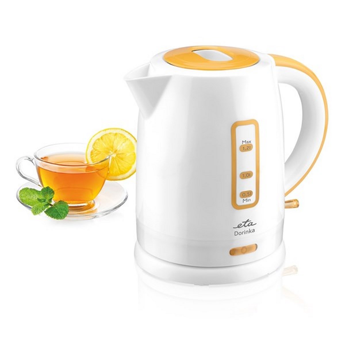 ETA 1599 Dorinka rýchlovarná kanvica bielo/oranžová