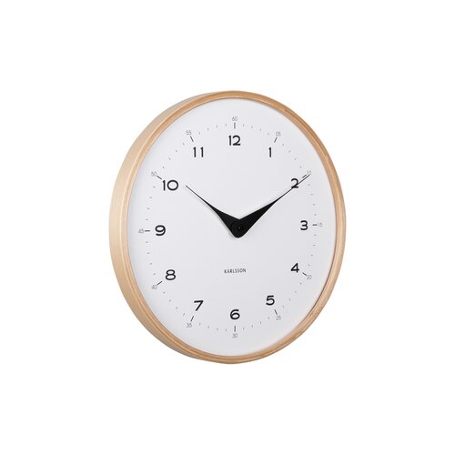 Karlsson 5995WH design falióra fehér, 30 cmátmérővel