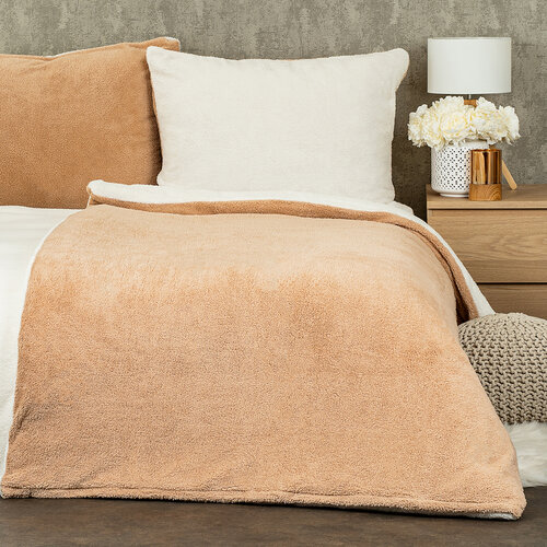 4Home Bettwäsche Lammfelloptik Teddy Beige, 140 x 200 cm, 70 x 90 cm