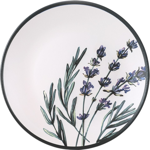 Súprava 6 kameninových plytkých tanierov Herbal 25 cm