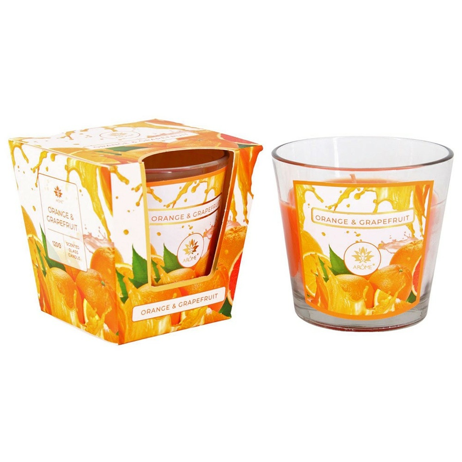 Aroma Illatgyertya üvegben narancs és grapefruit , 120 g akciós termékkép 1