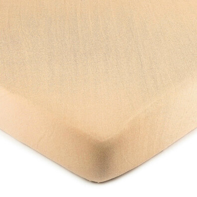 Cearşaf de pat bumbac jersey 4Home,  culoare caisă, 90 x 200 cm