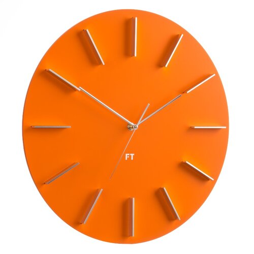 Ceas de perete design Future Time FT2010OR Round  orange, diametru 40 cm