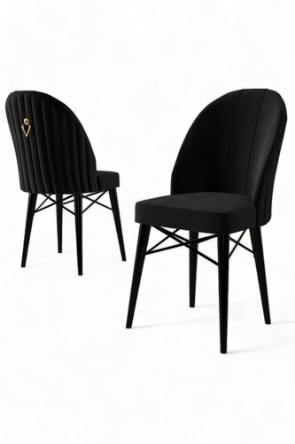 Súprava jedálenských stoličiek Ritim Black, 6 ks