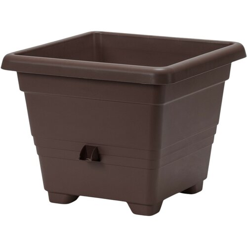 Plastia Bergamot Selbstbewässernder Blumentopf, 40 x 40 cm Braun