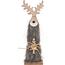 Świąteczny Renifer drewniany Erwin szary, 30 cm