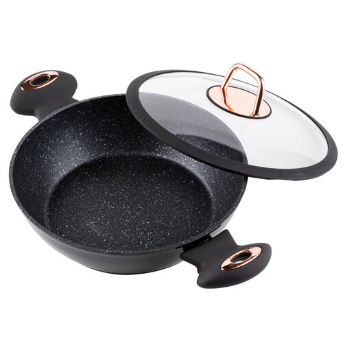 Florina Garnek niski z pokrywą Rose, 24 cm,