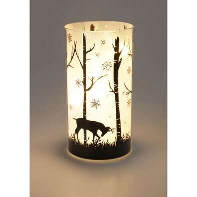 Świecznik bożonarodzeniowy Jeleń z 10 diodami LED, 8 x 15 x 8 cm