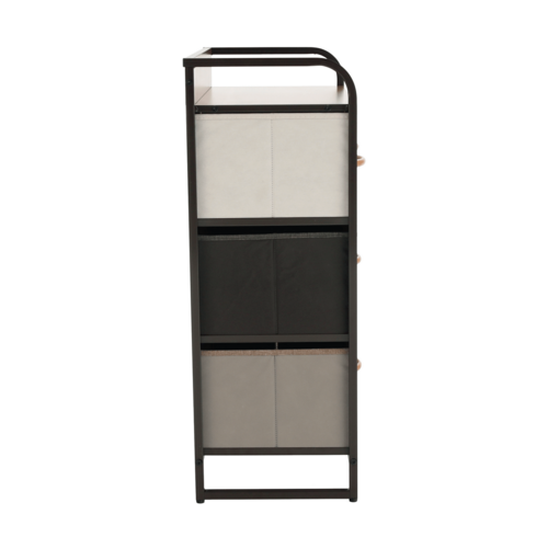 Comodă cu sertare din material textil HAZEL TIP 2,maro