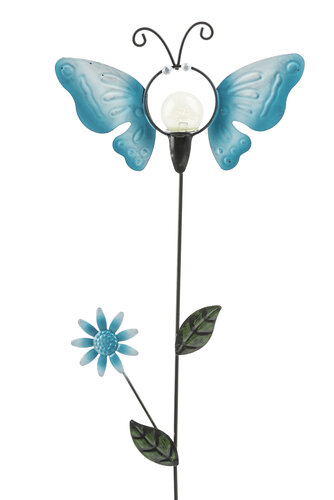Záhradná dekorácia motýľ, modrá